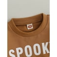 thumbnail image 6 of Liacowi 2PCS Baby Boy Halloween Clothes Toddler Boys Fall Outfits Newborn Letter Print Long Sleeve Sweatshirt + Long Pants 0-3T, 6 of 9