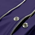 thumbnail image 5 of RYDCOT Men Casual Cardigan Solid Color Long Sleeve Stand up Collar Zipper Cardigan Workwear Jackets Purple XXXXL(XXXXL), 5 of 9