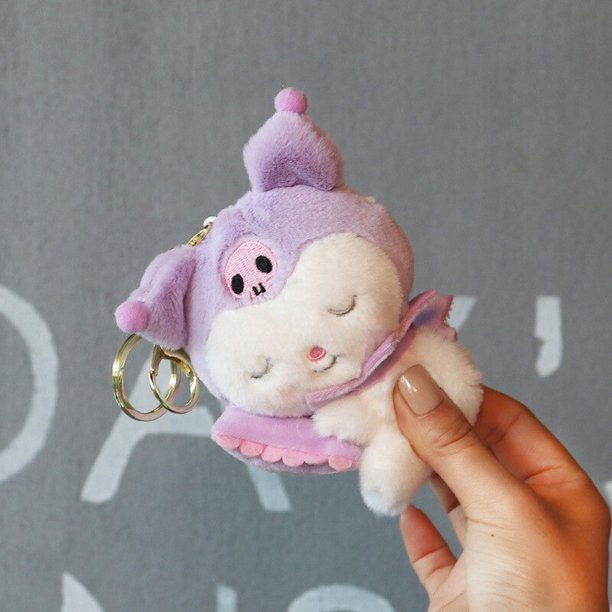 Sanrio-Llavero de felpa de Hello Kitty para niños, Pochacco de Anime, Kuromi Cinnamoroll, My Melody, Pompón, Purin