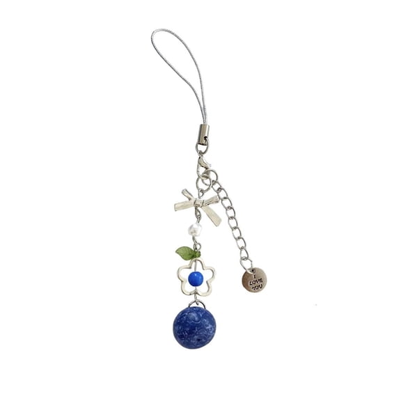 Osdhezcn Sweet Blueberry Keychain For Girls Lightweight Design Fashionable Bag Decors Gift