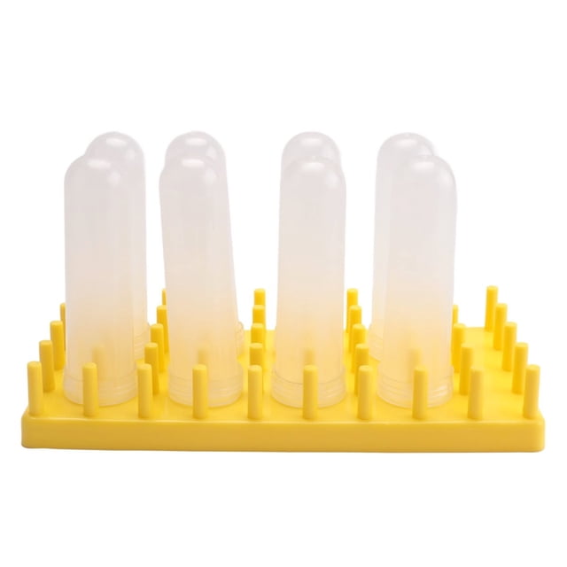 8 Tubos Florales Grandes de 50 Ml con Soporte para Rejilla Cortar Hojas, Tallos y Flores Algodoncillo