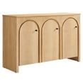 thumbnail image 2 of Appia 3-Door Arched Door Sideboard Storage Cabinet in Oak, 2 of 9