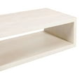 thumbnail image 4 of Keli Coffee Table, 58 Inch Minimalist Open Frame, Rustic Washed White Mango Wood, 4 of 5