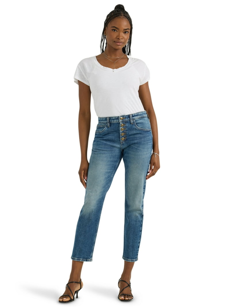 Lee® Women Heritage Slim Straight Buttonfly Jean - Walmart.com
