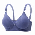 thumbnail image 5 of Bras for Older Women Adjustable Seamless Comfort Wireless Bralettes No Underwire T-Shirt Bralette Blue, Size 42, 5 of 8