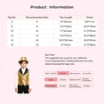 thumbnail image 5 of iiniim Boys Show Outfit Sequin Vest Hat Set For Dance Party Themed Celebration Gear Performance Top Black 6, 5 of 7