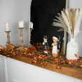thumbnail image 2 of Northlight 5' x 6" Fall Harvest Berries and Leaves Twig Artificial Garland, Unlit, 2 of 7