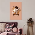 thumbnail image 2 of Wynwood Studio Fashion and Glam Canvas Art Print 'Elegant Reading Pair' Fashion Lifestyle - Brown, White, 2 of 3