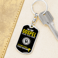 thumbnail image 6 of Gospel Call To Self Denial Stainless Steel or 18k Gold Premium Swivel Dog Tag Keychain, 6 of 16