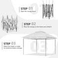 thumbnail image 6 of Ainfox 11x11 ft Outdoor Patio Pop Up Canopy Gazebo with Heavy Duty Frame, Mosquito Netting & UV Protection,White, 6 of 10