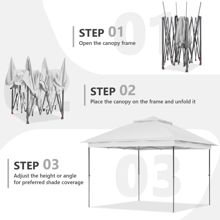 Ainfox 11x11 ft Pop Up Canopy Gazebo with Mosquito Netting photo 5