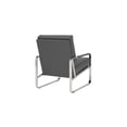 thumbnail image 3 of Accent Arm Chair - Modern Leather Chair with Chrome Finish - Comfortable Lounge Seating, 3 of 6