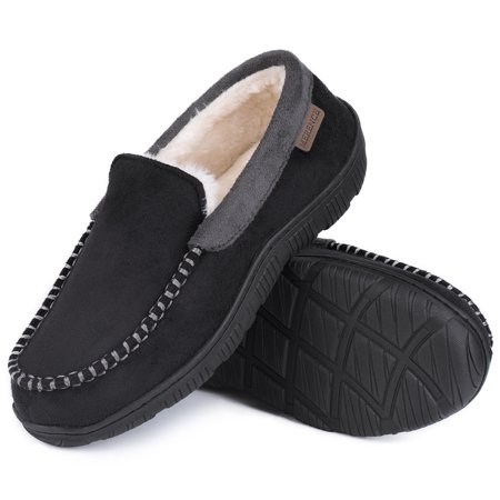 

Men‘s Suede Memory Foam Breathable Anti-skid Slip On Slippers House Shoes Moccasin