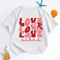 thumbnail image 4 of PMVFHDE Hauts Tube pour Filles T-Shirts Graphiques pour Filles Hauts Tendance pour Fille 2025 Hauts d'Été Mignons pour Filles T-Shirts pour Filles T-Shirt à Manches Courtes pour Enfants T-Shirt Imprimé Col Rond Confortable Blanc, 12-18 Mois, 4 of 4