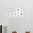 thumbnail image 3 of Wall Mount Toilet Paper Holder Storage Rack Tissue Mount Tissue Rack for Kitchen Bathroom White, 3 of 8