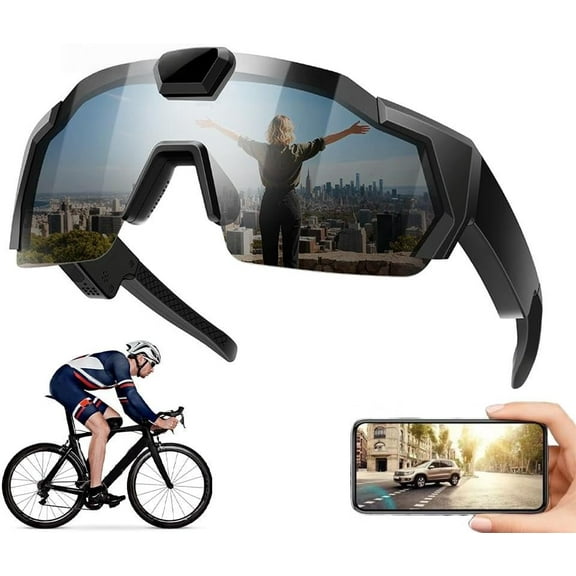 POV Glasses 4K Baseball Glasses with Camera Smart Camera Glasse for Men Women Sunglasses