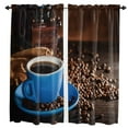 thumbnail image 2 of Coffee Cup Coffee Beans Curtains Home Decor Living Room Kitchen Balcony Room Window Curtain Bedroom Patio Decoration, 2 of 7