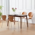 thumbnail image 3 of Livinia Aslan 47" Wooden Dining Table/Mid Century Modern Malaysian Oak Kitchen Table (Walnut), 3 of 10