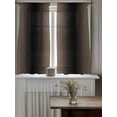 thumbnail image 4 of Brown Black Ombre Curtains 54 Inch Length, Sheer Curtains for Bedroom Living Room Window Modern Gradient Abstract Art Rod Pocket Voile Drapes Kitchen Curtains Small Half Window 52"x54" 2 Panels, 4 of 7