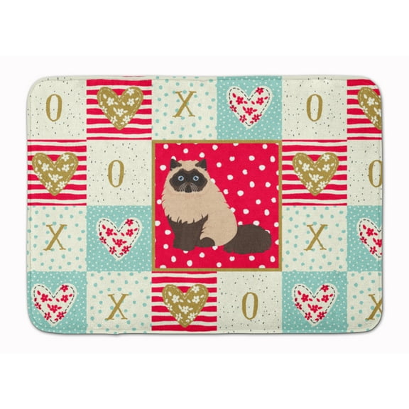 Colorpoint Persian Hymalayan Cat Love Machine Washable Memory Foam Mat