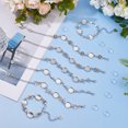 thumbnail image 4 of DIY Link Bracelet Making Kits including Silver Plated Alloy Link Chain Bracelet Making Glass Cabochons Mixed Shapes 5-7/8~6-3/4 inch(15~17.3cm), 4 of 6