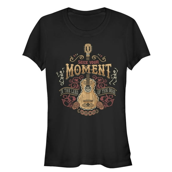 Junior's Coco Seize Your Moment  Graphic Tee Black Small