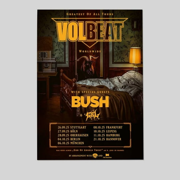 Volbeat Greatest Of All Tour 2025 Poster Size 24''x36'' - Postora