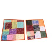 Mogul Indian Cushion Cover Vintage Embroidered Cotton Handmade Decorative Pillow Sham