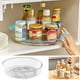 thumbnail image 1 of Estante giratorio de almacenamiento para cocina | Organizador transparente Lazy Susan giratorio | Bordes altos y asas | Soporte para latas de condimentos de despensa 360° | PET de gran capacidad, 1 of 9