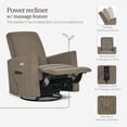 thumbnail image 3 of Evolur Harlow Deluxe Glider With Back Massager |Recliner| Rocker, Light Truffle, 3 of 13
