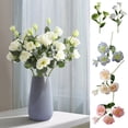 thumbnail image 1 of Sentmoon Flores Artificiales Fake Plants Artificial 4 Stems Simulation Eustoma Flowers Realistic Silk Floral Arrangement for Home Office Wedding Decor Indoor Outdoor, 1 of 7