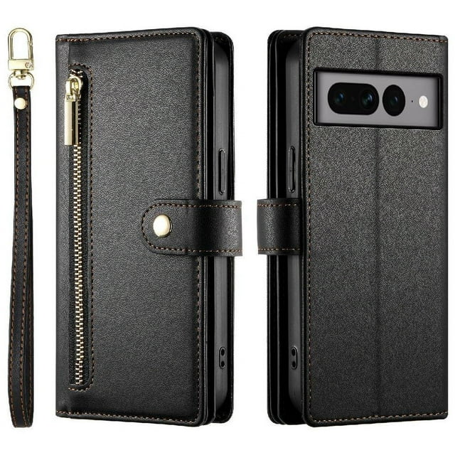 GANGXUN flip leather case for Google Pixel 7 Pro- Long and short straps,wallet design