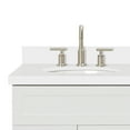 thumbnail image 3 of Ariel Hamlet 37 In. Left Offset Oval Sink Vanity With White Quartz Countertop In White, 3 of 11