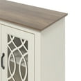 thumbnail image 6 of Galano Raccon 3-Door Wide Sideboard, Ivory with Knotty Oak Finish, Adjustable Shelves, 6 of 13