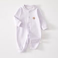 thumbnail image 2 of YunPes Newborn Baby Girls & Boys Soft Cotton Rompers Button Long Sleeve Onepieces 0-24 Months Unisex Footless Infant Bodysuits, 2 of 9