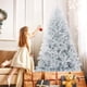 thumbnail image 3 of Árbol de Navidad Costway 1,8m Abeto Artificial con Base de Metal Plata, 3 of 7
