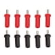 thumbnail image 2 of Enchufe 10 Uds Conector Tipo Banana Rojo Negro 4mm Ranura Cruzada Adaptadores Tipo Soldadura Chapados En Oro Para Cables De Altavoz, 2 of 7