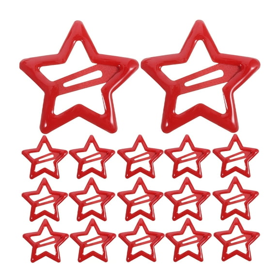 40 Pcs Star Hairpin Bulk Bobby Pins Clips Extra Large Barrettes Red
