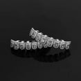 thumbnail image 5 of QQTDFG 14K Gold Plated CZ Teeth Grillz Hip Hop Top Bottom Mouth Silver Grill Set Custom-Style F-Silver-Top+Bottom, 5 of 9
