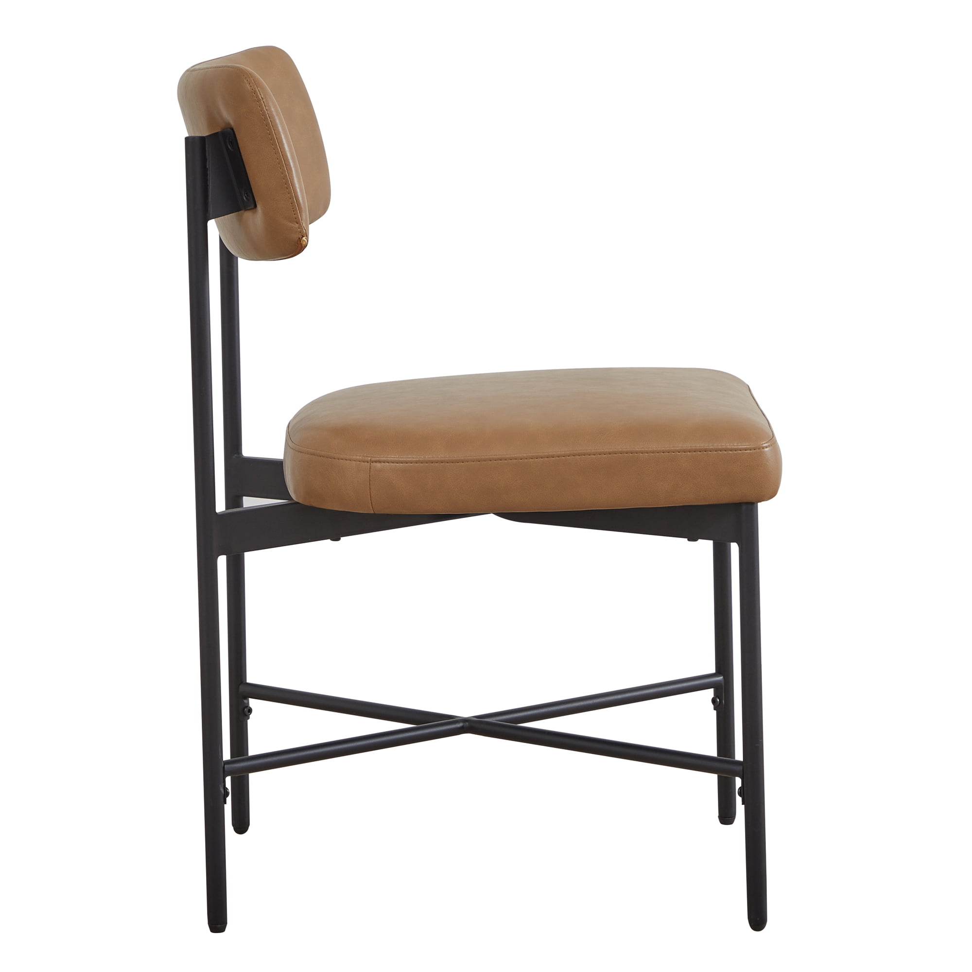 CHITA Set of 2 Mid-Century Modern Dining Chairs, Faux CHITA Set of 2 Mid-Century Modern Dining Chairs, Faux