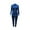 Blue, variant on LLYwey Womens Fleece Lined Leggings Sales Clearance Women’S Casual Fashion Solid Color Velvet Fabric Zipper Wrinkle Flared Pants Two-Piece Set New Winter Pants Pinks XL