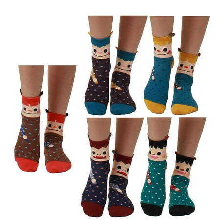 

GILBIN S Women s & Girl s Cute Casual Comfortable Cotton Animal Print Novelty Socks (6 Pack)