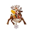 thumbnail image 2 of ¡Descuentos Flash!, Nuevo broche de ciervo navideño, broche festivo de ciervo y copo de nieve, accesorios Akmoler, 2 of 6