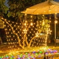 thumbnail image 3 of Lámpara Cortina de malla LED, luces de hadas, decoración solar para bodas, fiestas, jardines (cálido) Tmvgtek Para estrenar, 3 of 9