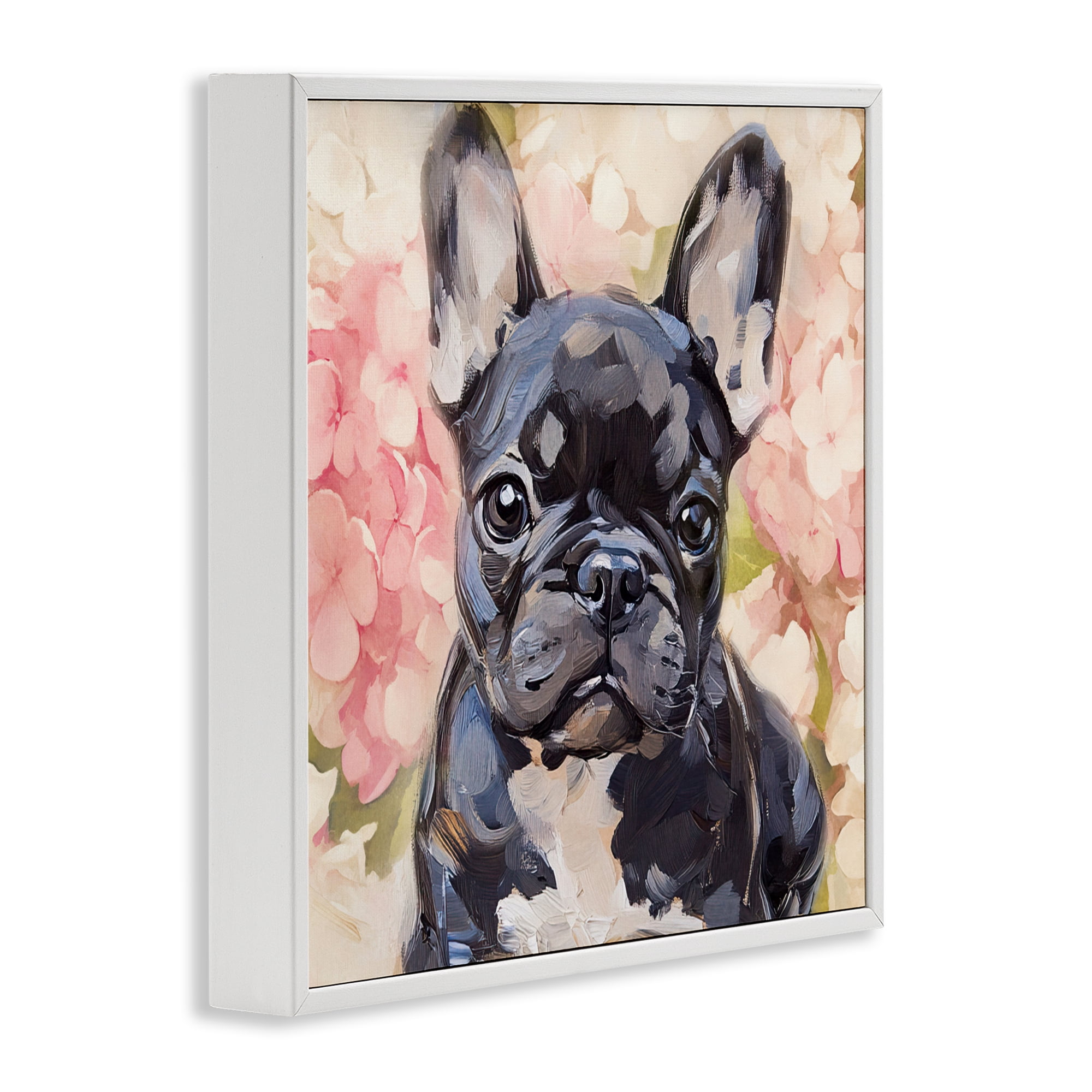Stupell Industries Sweetest Little Bulldog White Framed Giclee Art, design by Tina LeCour