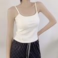 thumbnail image 2 of Lady's Spring And Autumn Pure Cotton Suspenders Beautiful Back Vest Integrated With Chest Pads Wrapped Chest Solid Color Outer Wear Bottoming Short Tube Top, 2 of 4