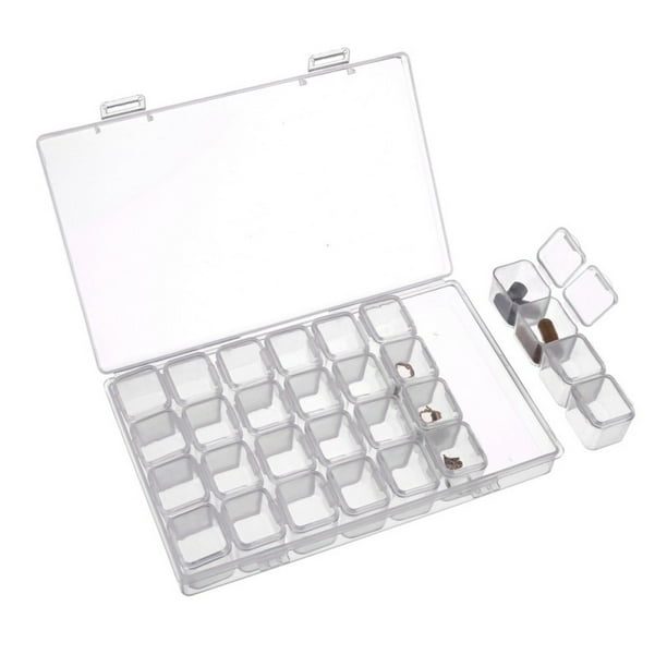28 Grids Plastic Craft Organizer Case Diamond Storage Box Adjustable