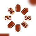 thumbnail image 2 of Radiance Maple Leaf Press on Fingernail Tips 24Pcs Artificial Fingernails Short Coffin Form Shine Artificial Nail Tips, 2 of 4