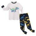 thumbnail image 5 of Hessimy Toddler Boys Girls Spring Summer Cute Pattern Print 2Pcs Long Sleeve Soft Sleepwear Pants Pajamas Set, Infant Casual Set(Light Gray,8-9 Years), 5 of 5