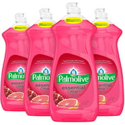 Palmolive Essential Clean Liquid Dish Soap, Ruby Red Grapefruit Pomegranate, 1L, Pack of 4